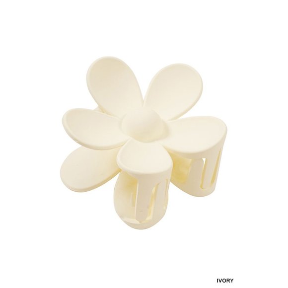 New Flower Hair Claw Clip 3 Inches - Various Colors - Picture 4 of 7